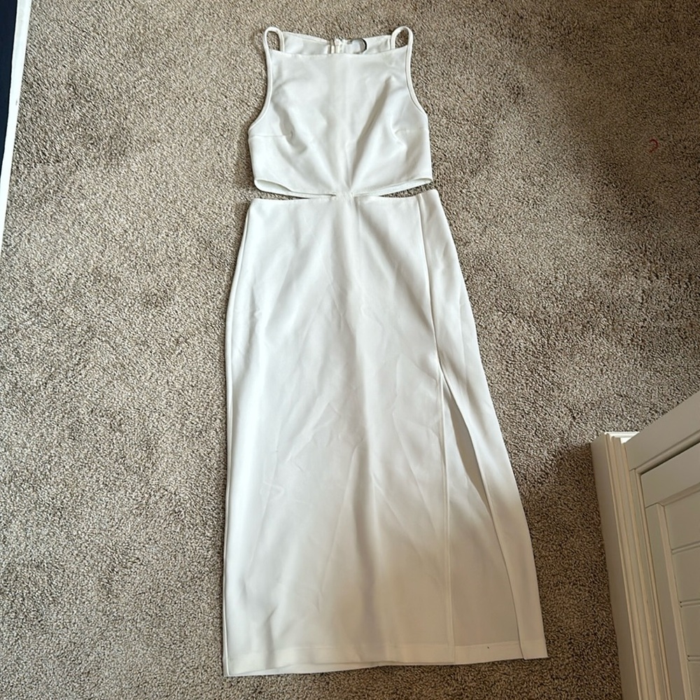 White Abercrombie midi dress